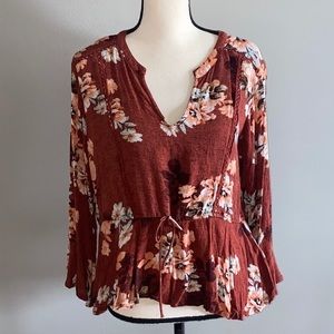 Maurices Floral Ruffle Blouse